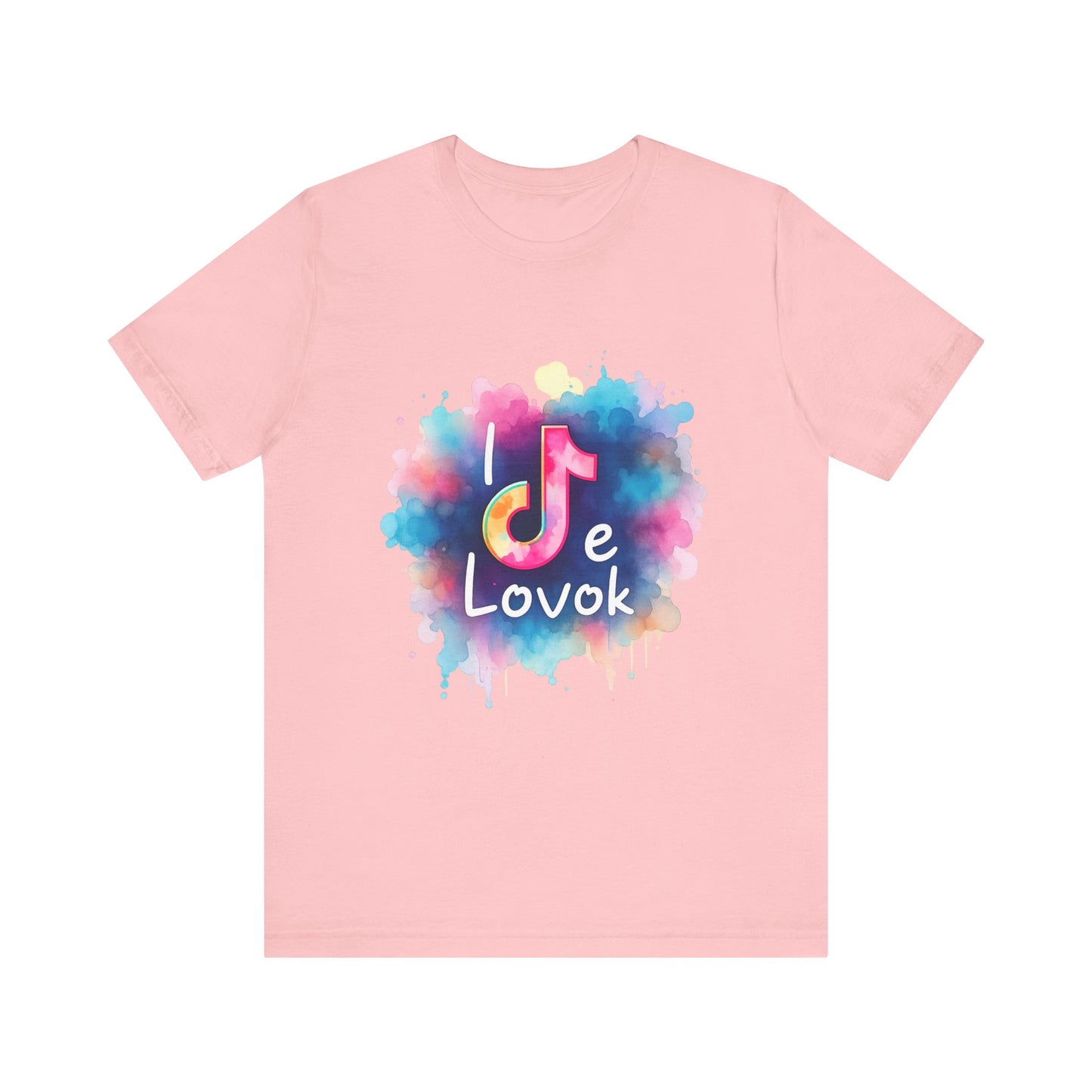 Unisex Jersey Short Sleeve Tee - AMO TIK TOK - Streetwear Urbano - Sudadera DiseConSentido - Acuarela Multicolor - Logo Estilizado -