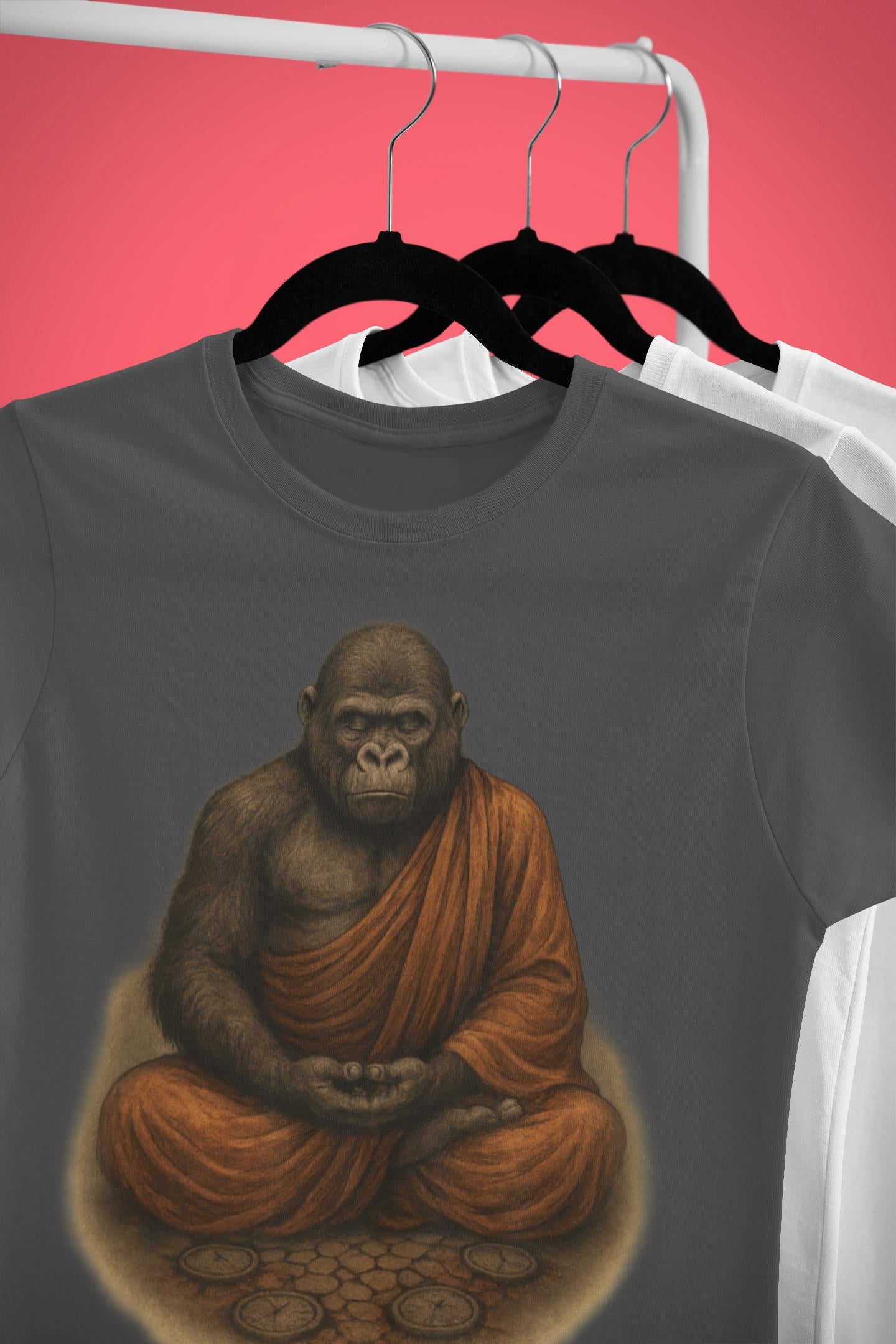 Zen Gorilla T-shirt, Spiritual Animal Tee, Comfort Colors Yoga Gift, Mindful Fashion, Relaxed Fit Unisex Shirt