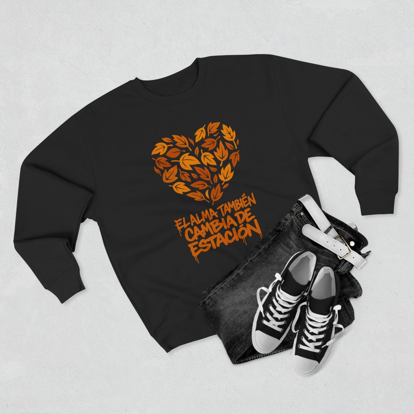 Autumnal Heart Unisex Crewneck Sweatshirt - Streetwear with a Poetic Twist