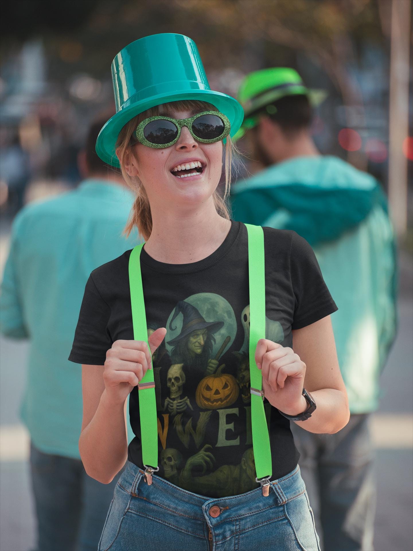 Halloween Unisex Tee, Spooky Cotton Shirt for Costume Parties & Trick-or-Treating, Seasonal Fashion Gift