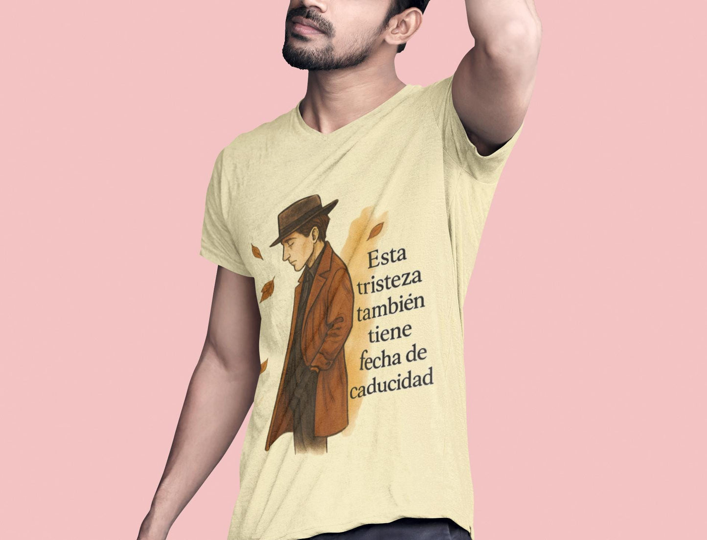 Resilience Whispers Unisex T-shirt, Fashion Illustration, Emotional Design, Autumn Aesthetic, Gift for Reflective Souls, Purposeful Apparel