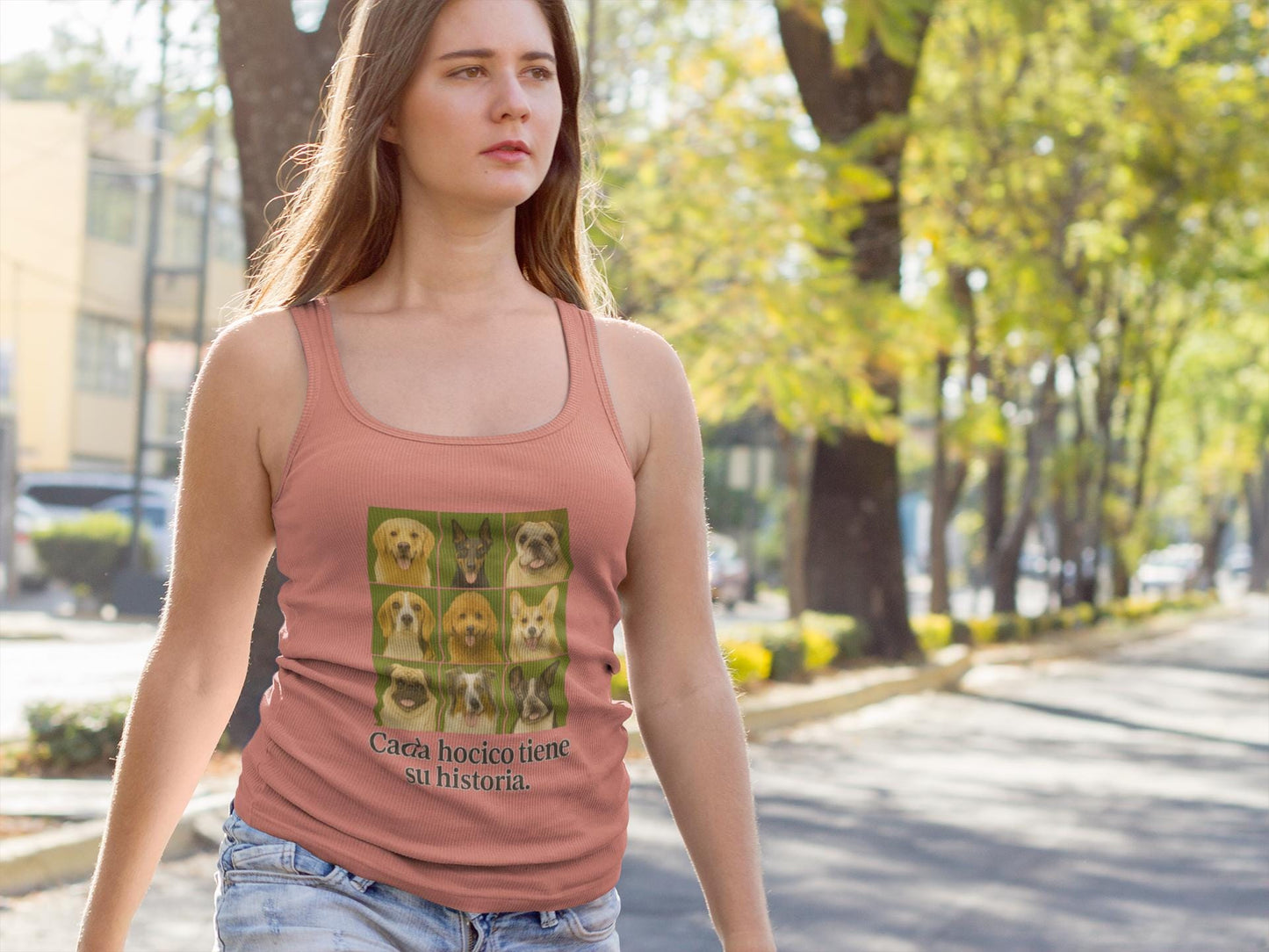 Dog Breeds Collage Tank Top - 'Every Snout Has Its Story' Inspirational Customized Shirt | Gift for Pet Lovers,Canine Medley Shirt,Animal