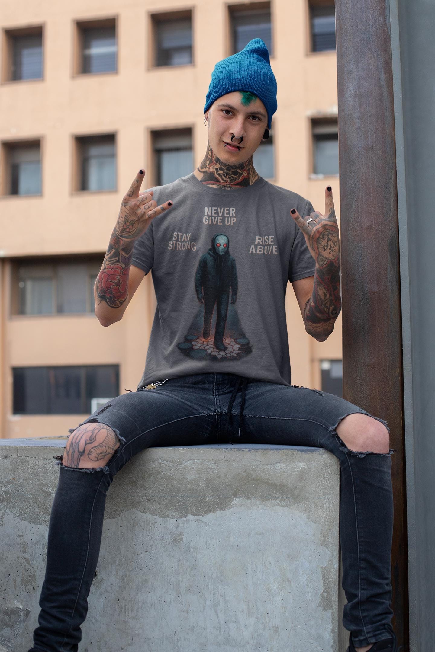 Resilience Graphic Tee, Motivational Comfort Colors Unisex Shirt, Rise Above Apparel, Emotional Fashion Gift, Never Give Up Streetwear