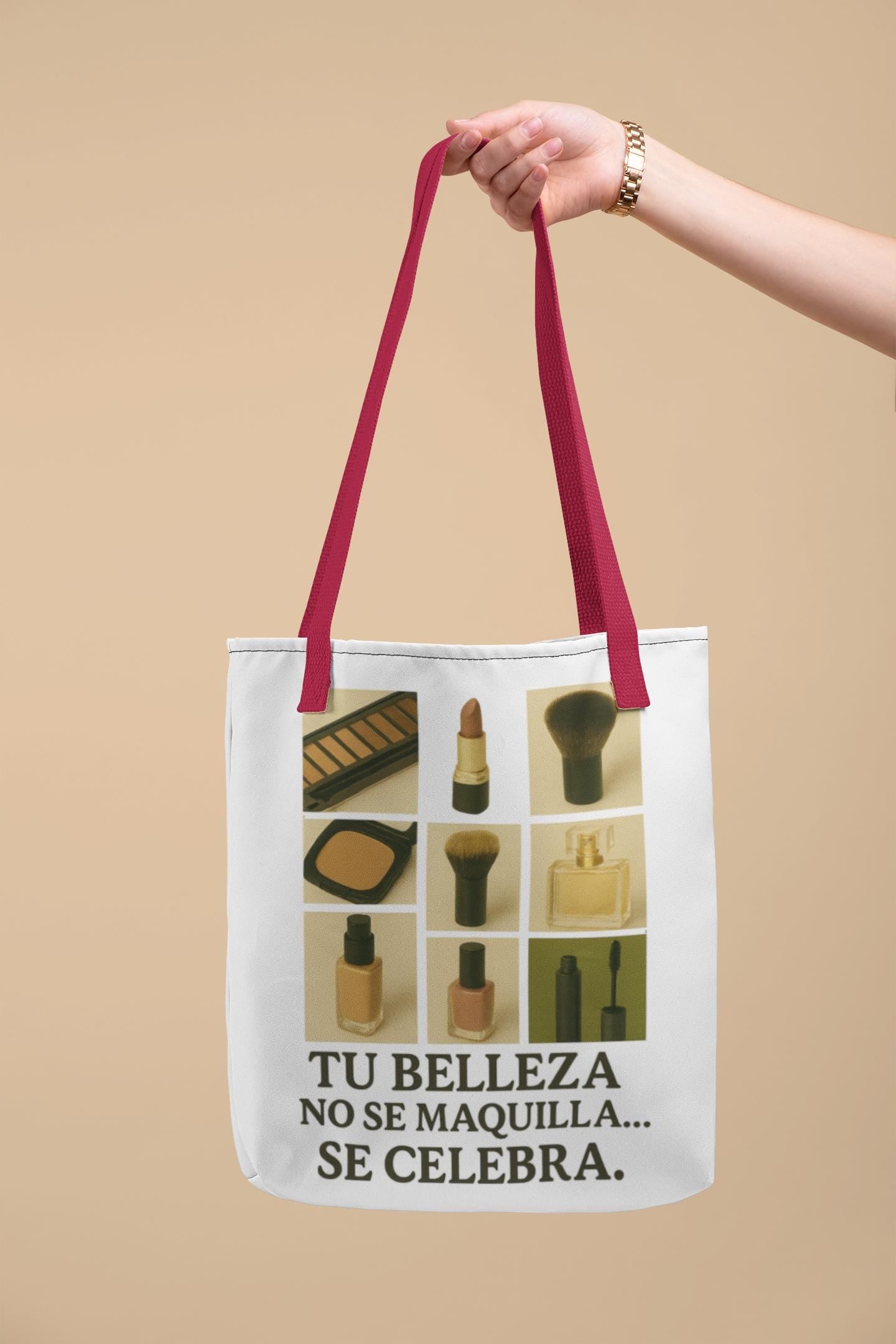 Beauty Lover Tote Bag, Cosmetic Tote, Makeup Storage Bag, Eco Friendly Bag, Gift for Her, Fashionable Tote, Beauty Theme Bag