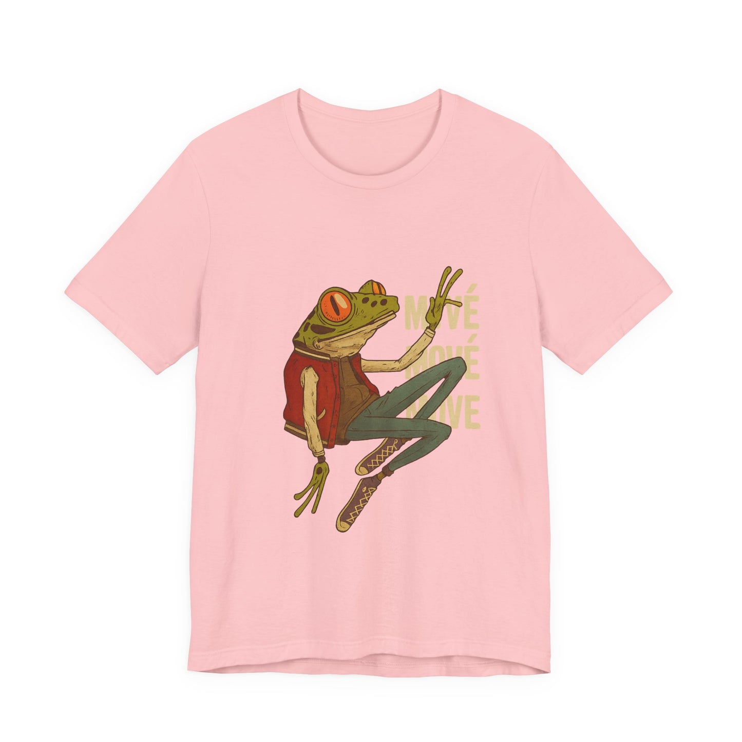 Street Routine Frog Unisex Jersey Short Sleeve Tee, Frog Lover Gift, Animal Print Shirt, Urban Frog Tee, Funny Amphibian Top, Streetwear