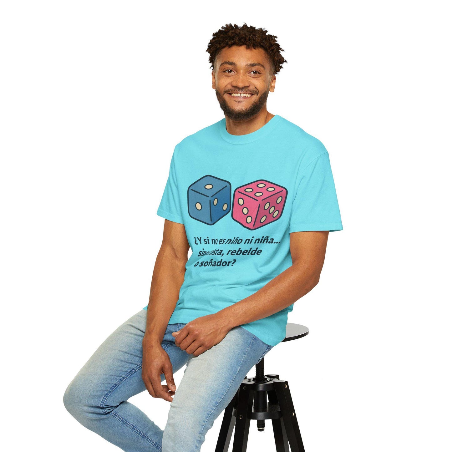 Reveal Party Unisex T-shirt | Fun Pink and Blue Design | Inclusive Baby Shower Gift, Gender Reveal Party Shirt, Creative Tee for Events,