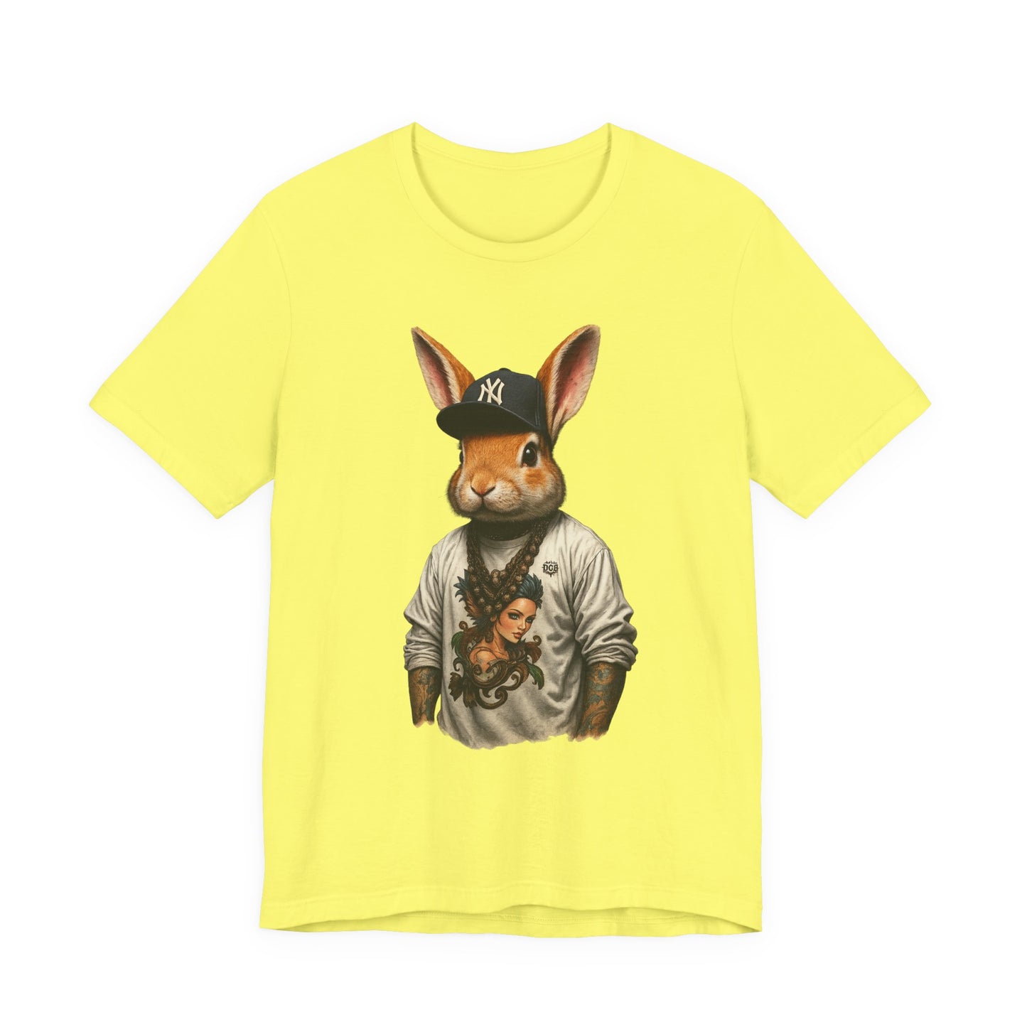 Rapper Bunny Unisex Tee, Hip Hop Rabbit T-Shirt, Customized Animal Shirt, Music Lover Top, Easter Gift