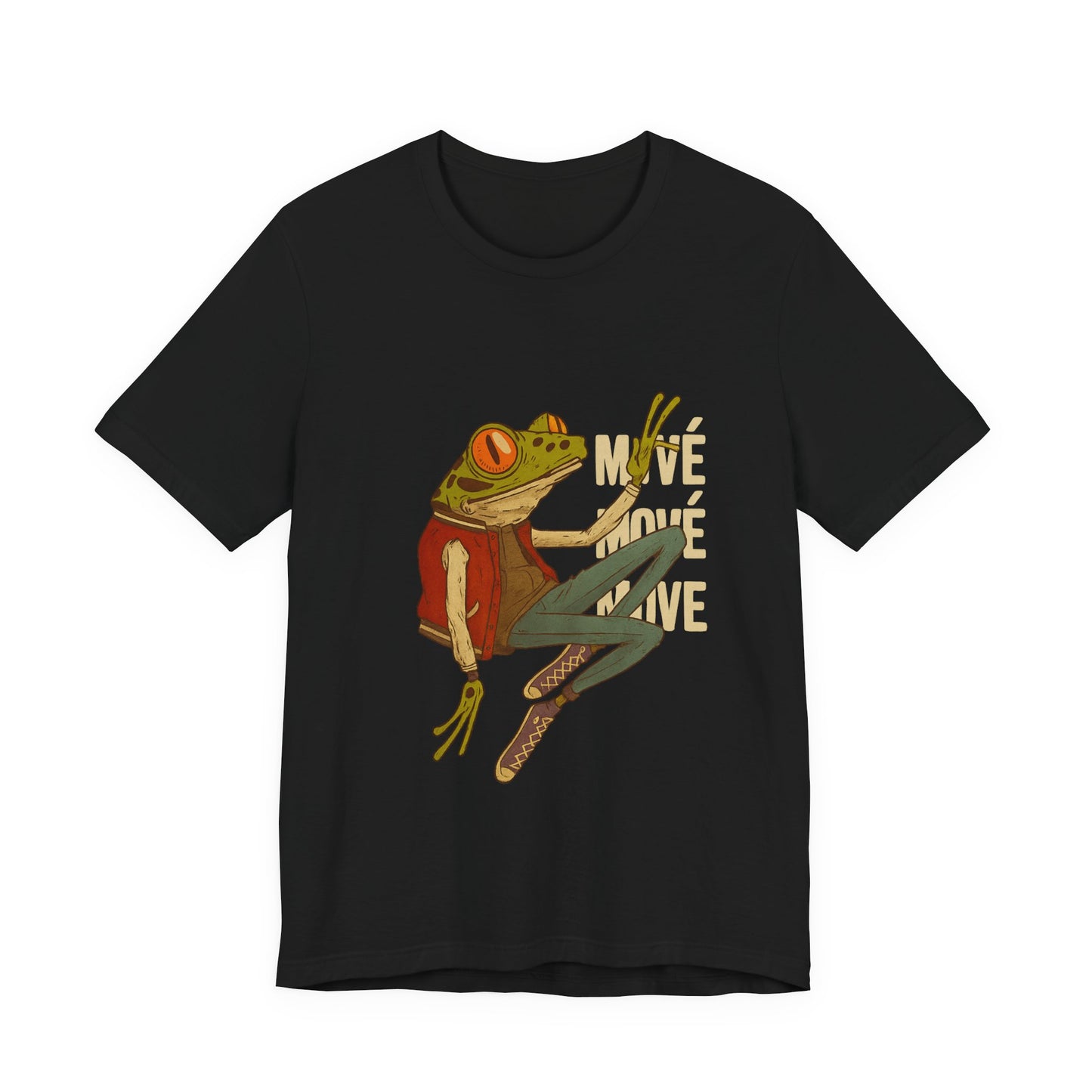 Street Routine Frog Unisex Jersey Short Sleeve Tee, Frog Lover Gift, Animal Print Shirt, Urban Frog Tee, Funny Amphibian Top, Streetwear