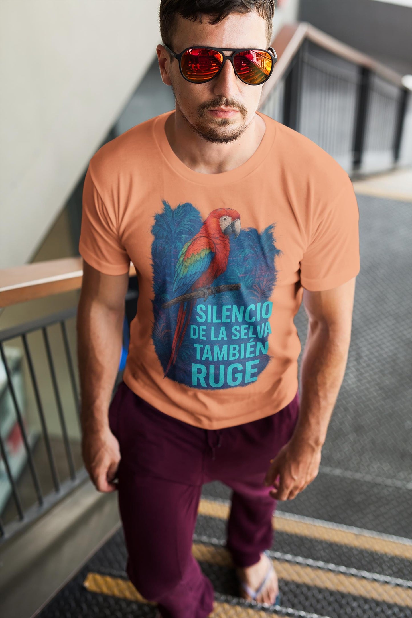 Tropical Glitch Unisex T-shirt, Emotional Urban Wear, Eco-Friendly Tee, Artist Gift, Powerful Quote, Spanish Shirt, DiseConSentido, Cotton