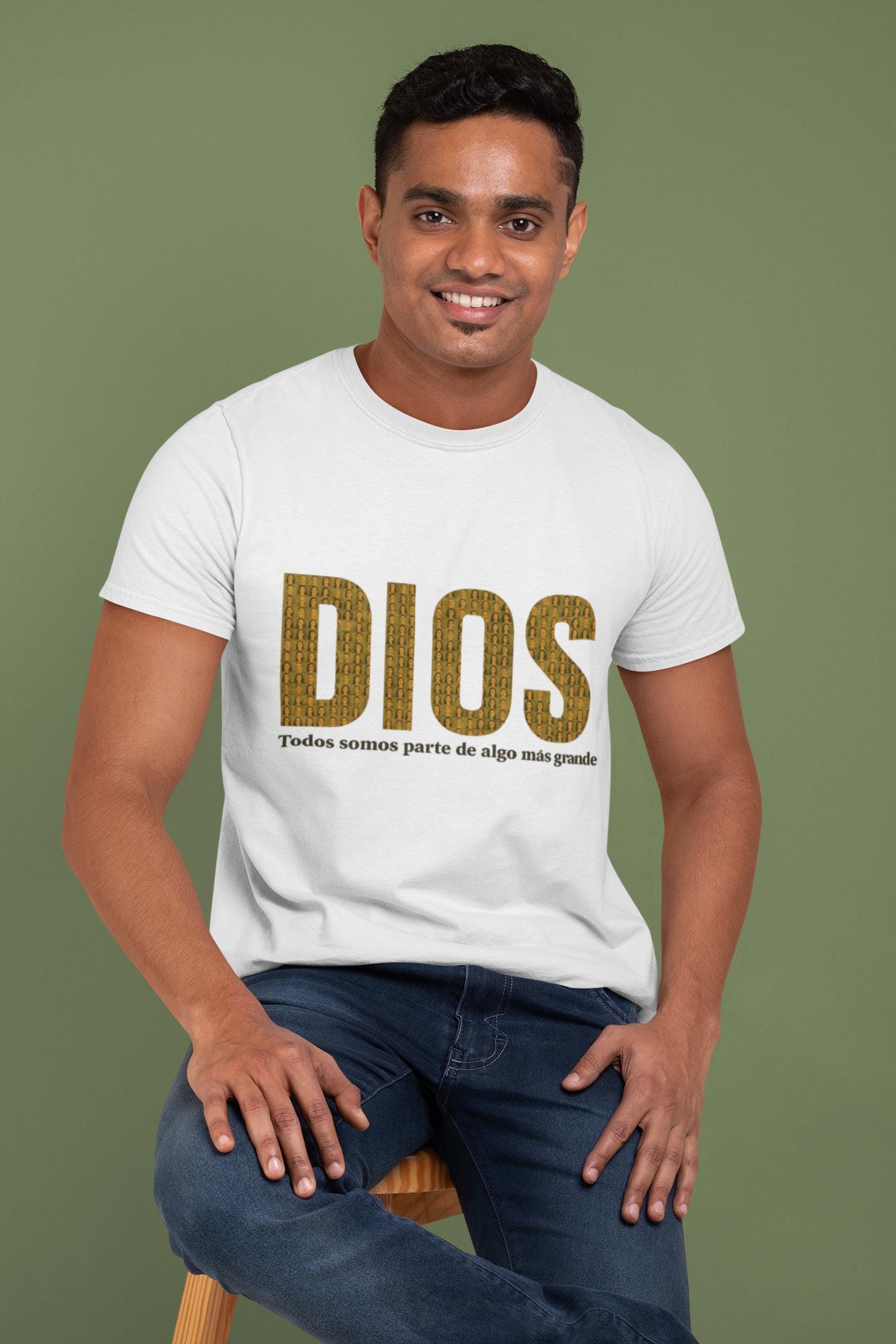 Spiritual Message Unisex T-shirt, Purposeful Clothing, Religious Tee, Photomosaic Art, Faces of Humanity Shirt, Inclusive Apparel