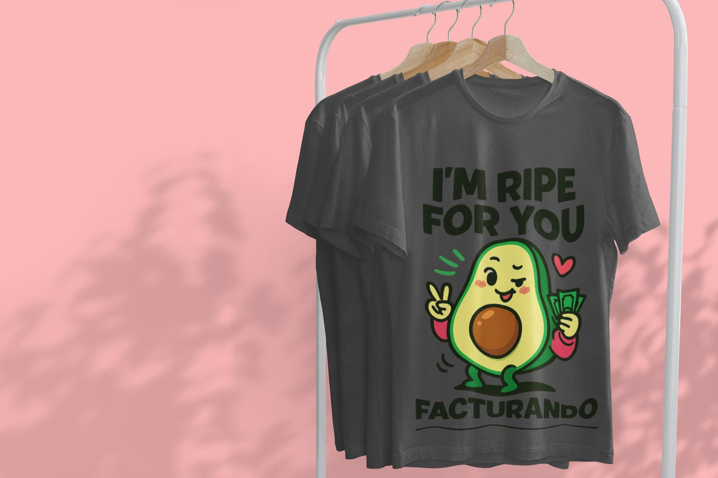 Flirty Avocado T-Shirt, Kawaii Fruit Tee, Fresh Foodie Gift Shirt, Cheeky Humor Top, Unisex Garment-Dyed Tee