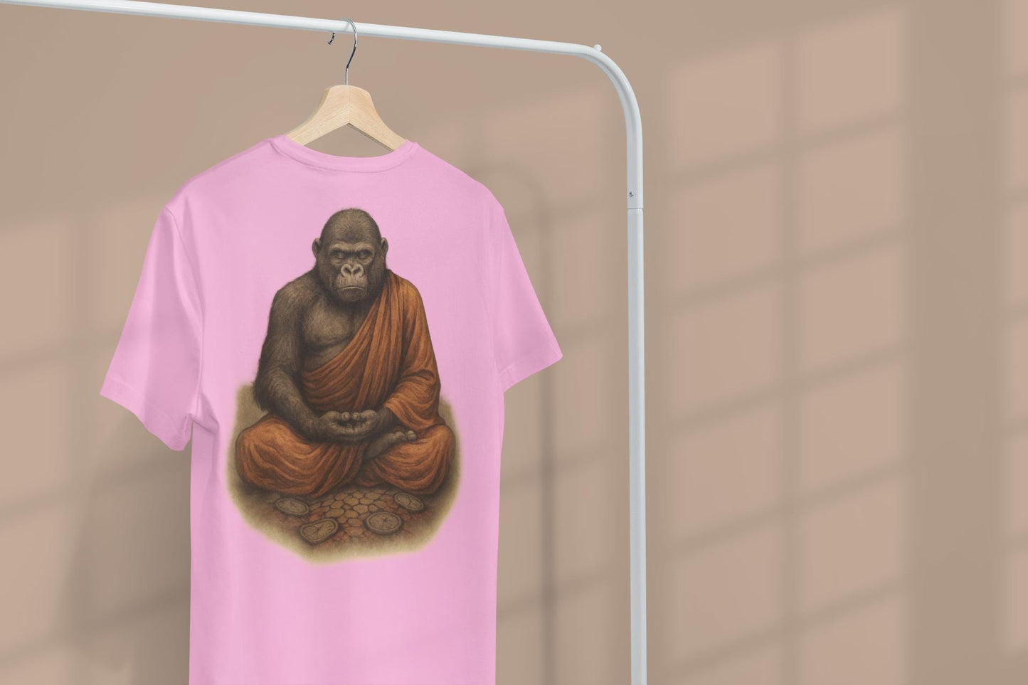 Zen Gorilla T-shirt, Spiritual Animal Tee, Comfort Colors Yoga Gift, Mindful Fashion, Relaxed Fit Unisex Shirt
