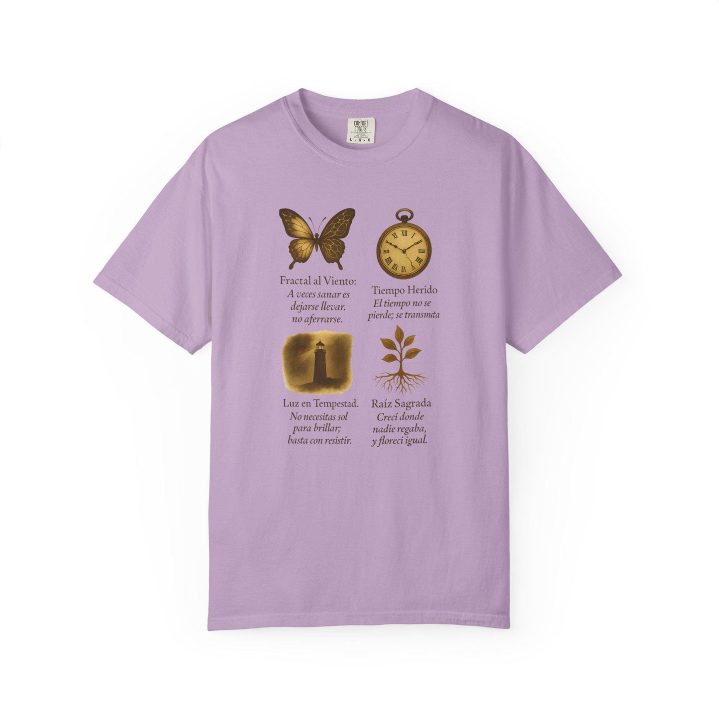 Butterfly Clock T Shirt, Symbolic Art Tee, Resilience & Healing Shirt, Unisex Gift, Vintage Nature Aesthetic, Emotional Design