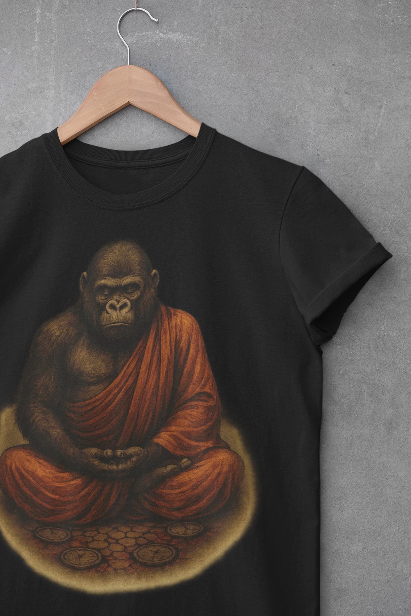 Zen Gorilla T-shirt, Spiritual Animal Tee, Comfort Colors Yoga Gift, Mindful Fashion, Relaxed Fit Unisex Shirt
