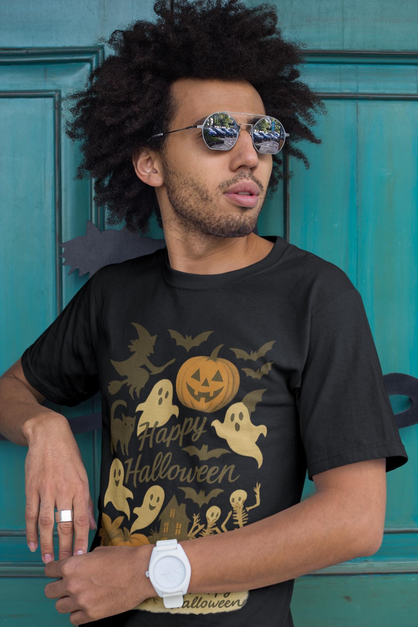 Unisex Garment-Dyed T-shirt - Camiseta de Halloween con fantasmas adorables y motivos festivos, disfraces y fiestas, regalos spooky, tallas