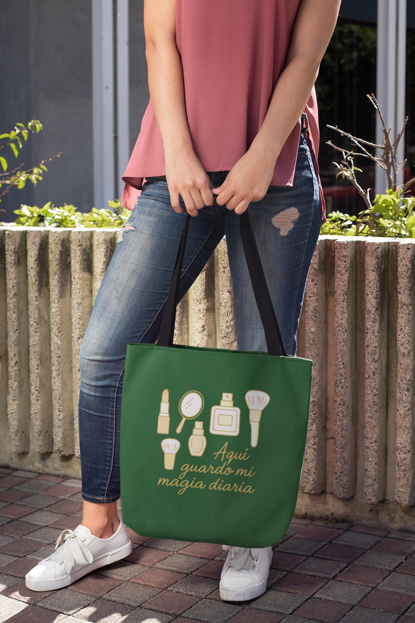 Cosmetic Tote Bag - 'Aquí guardo mi magia diaria' | Beauty Lover Gift | Feminine Mystery Bag, Makeup Tote Bag, Cosmetic Organizer, Beauty