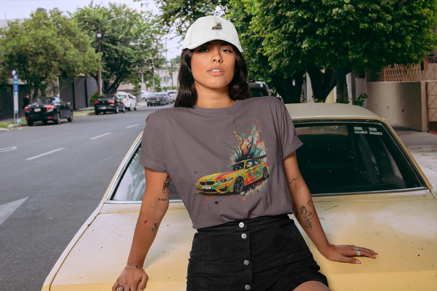 BMW Vibrant Branches T-shirt, Car Enthusiast Gift, Streetwear Artistic Tee, Festival Shirt, Urban Art Apparel