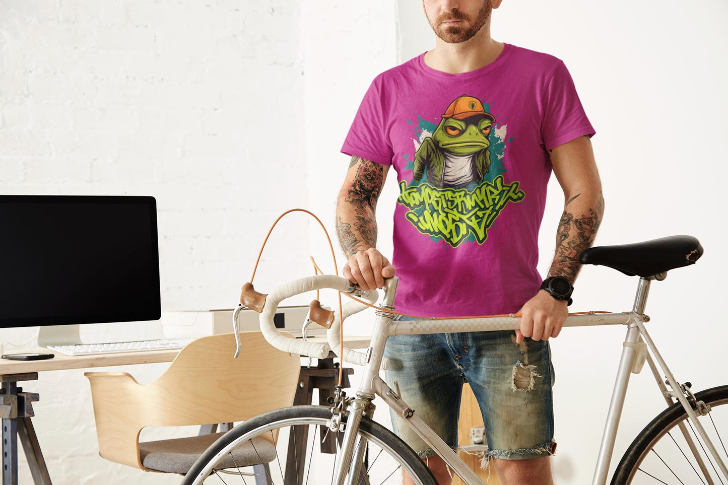 Street Art Frog T-Shirt | Unisex Graphic Tee, Casual Wear, Urban Style, Gift for Art Lovers, Trendy Outfits