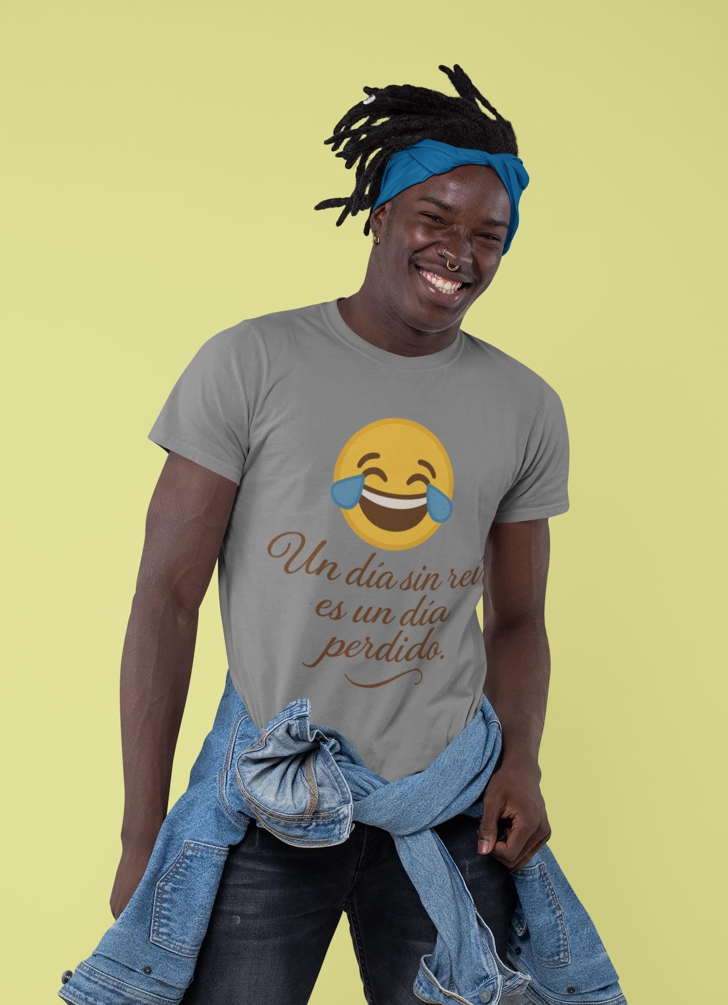 Ríe ConSentido Unisex T-shirt, Laugh With Purpose Tee, Humor Lover Gift, Golden Joy Shirt, Positive Vibes Top, Funny Quote Apparel