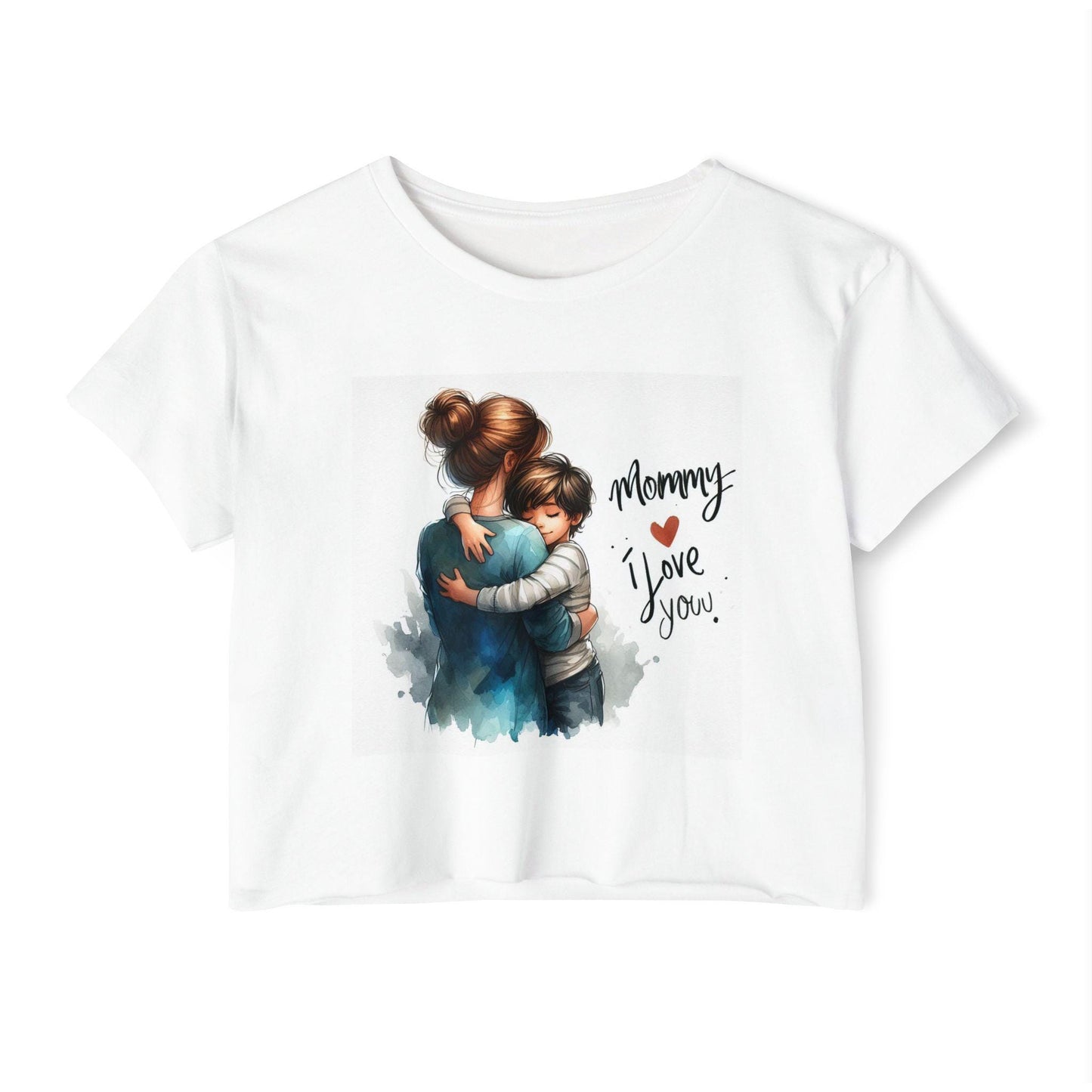 Mommy I Love You Festival Crop Top – Top Corto Unisex Vintage para Mamá