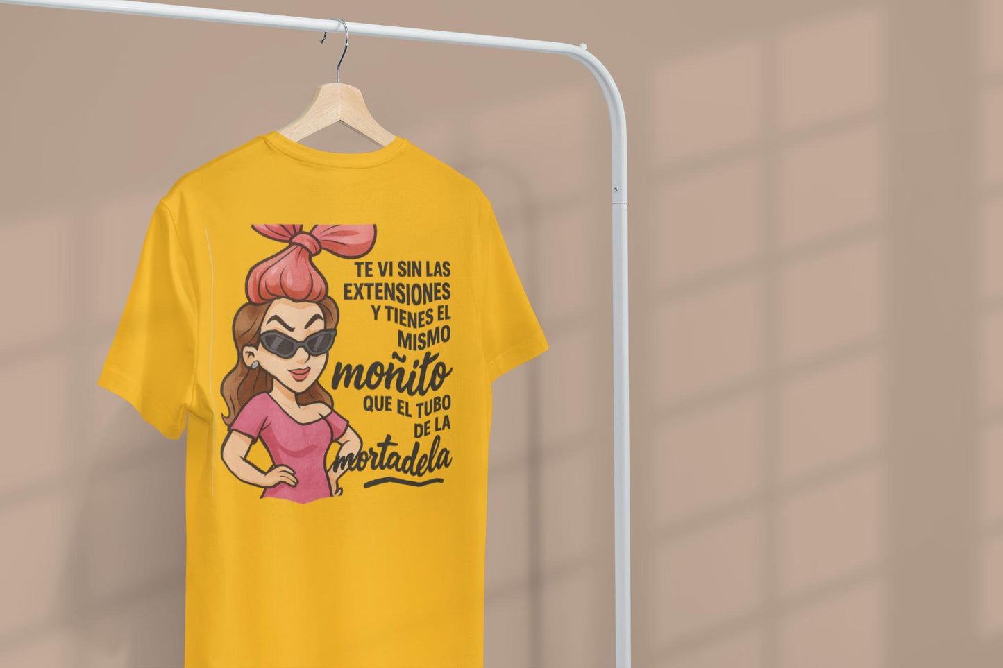 Funny Spanish Quote Shirt, Mortadella Hair Vibes, Latina Sarcastic T-Shirt for Women