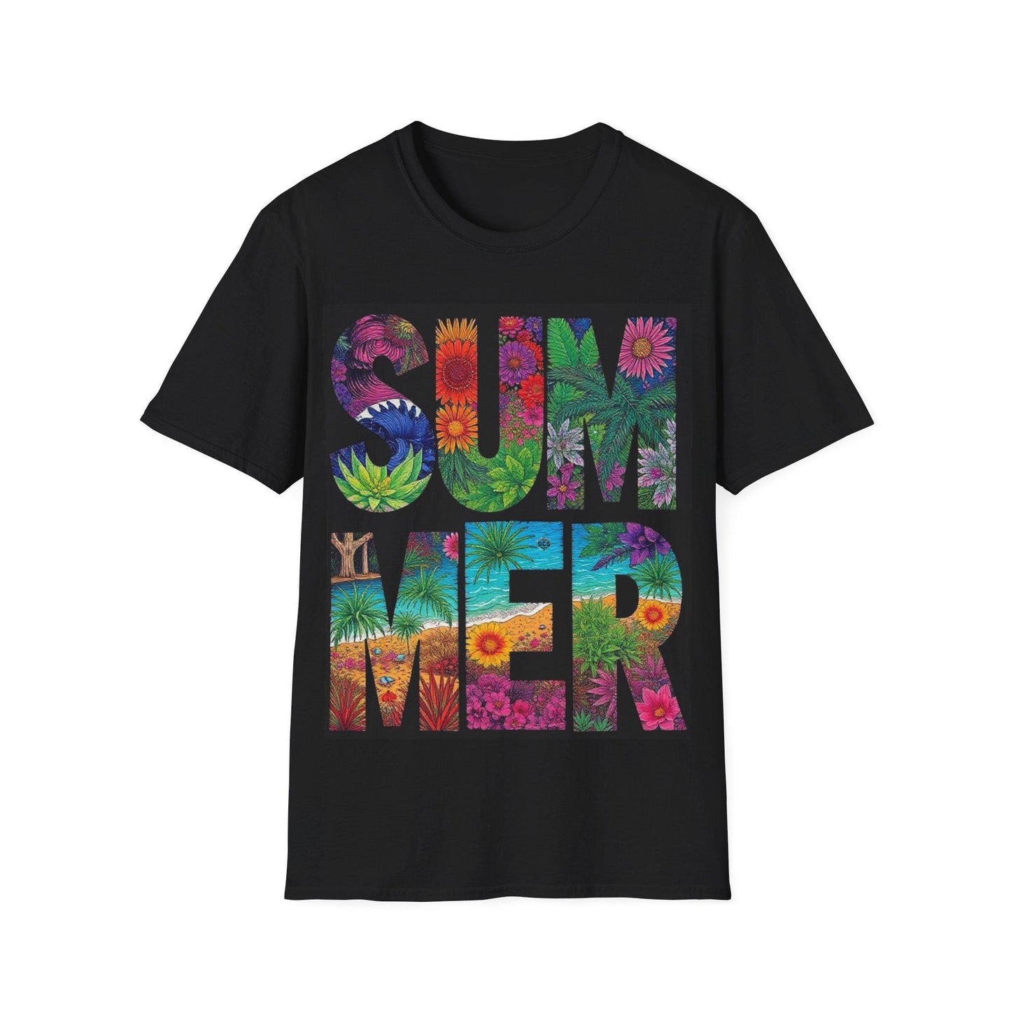 Vibrant Summer Floral Unisex T-Shirt – Playera Unisex Floral de Verano