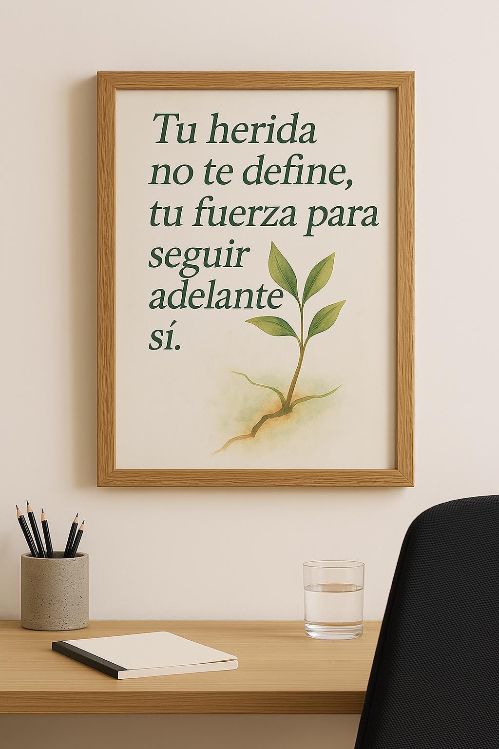 Lámina motivacional – Tu herida no te define – PDF digital para imprimir