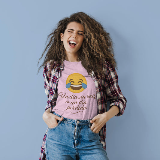 Ríe ConSentido Unisex T-shirt, Laugh With Purpose Tee, Humor Lover Gift, Golden Joy Shirt, Positive Vibes Top, Funny Quote Apparel
