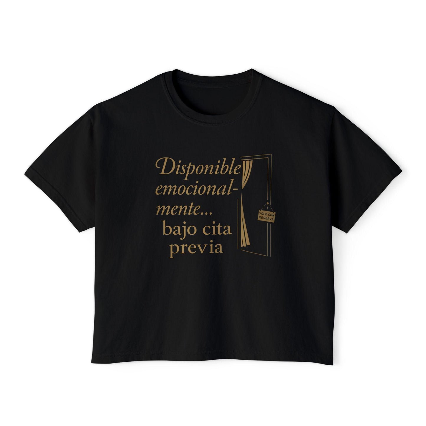 Women's Boxy Tee - Elegant and Witty Statement Piece for Introverts and Extroverts, Unique Gift or Everyday Wear, Quiet Luxury with a Dash