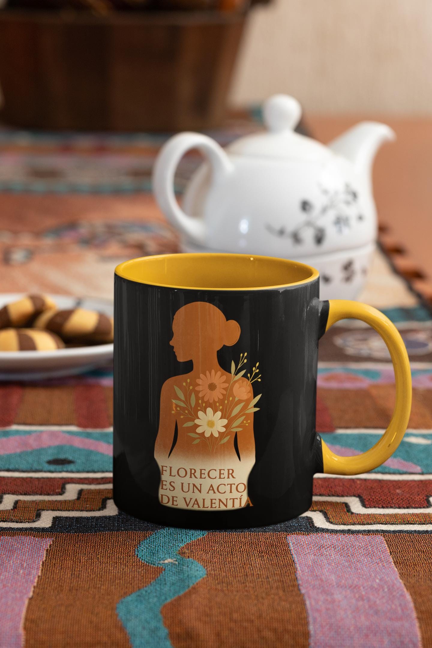 Empowerment Floral Coffee Mug, Motivational Gift for Women, Resilience Statement Cup, Inspirational Quote Gift, Self Care Reminder, Feminine