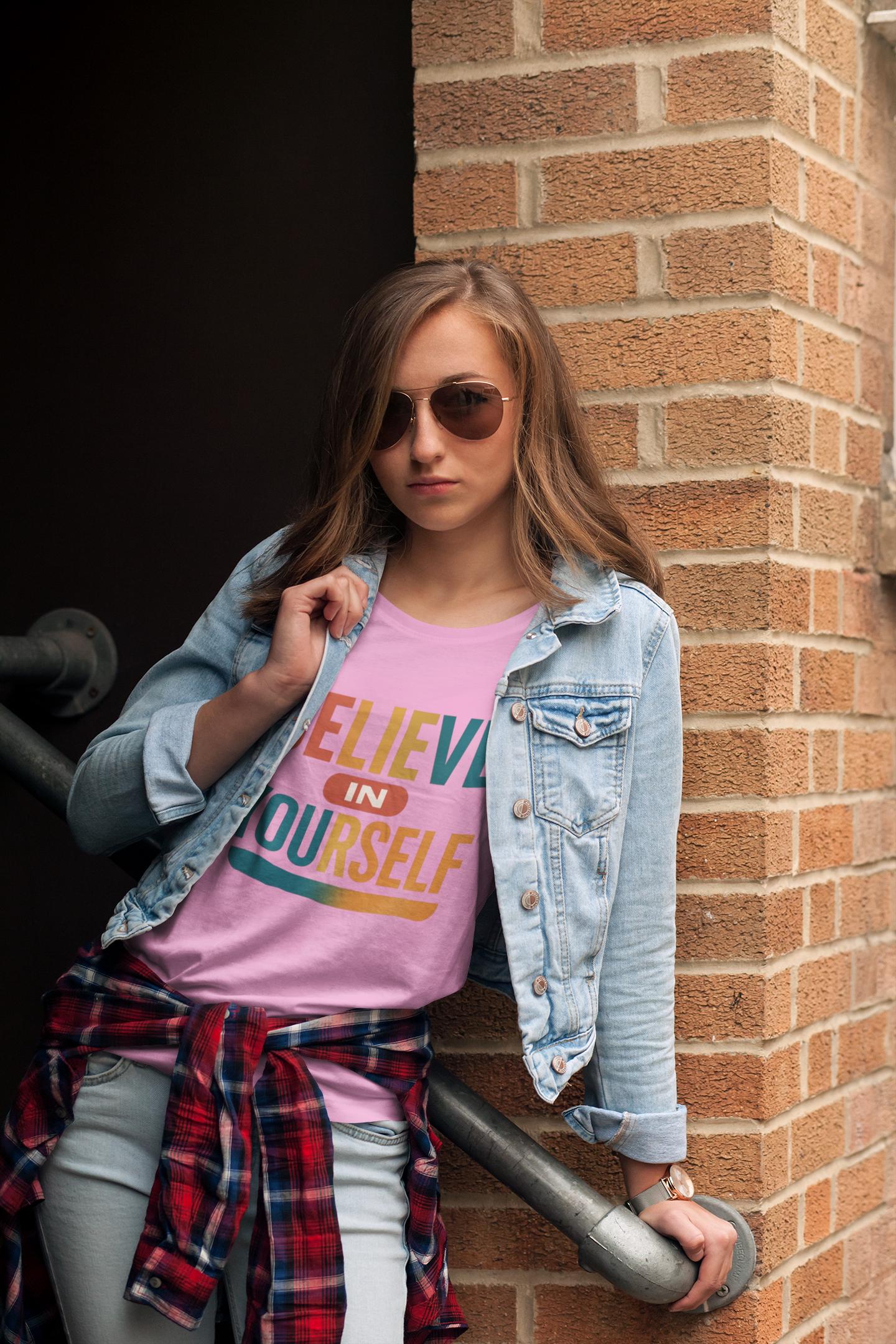 Believe in Yourself Unisex T-Shirt, Empowering Inspirational Tee, Positive Confidence Shirt, Gift for Him Her, Lightweight Breathable Cotton