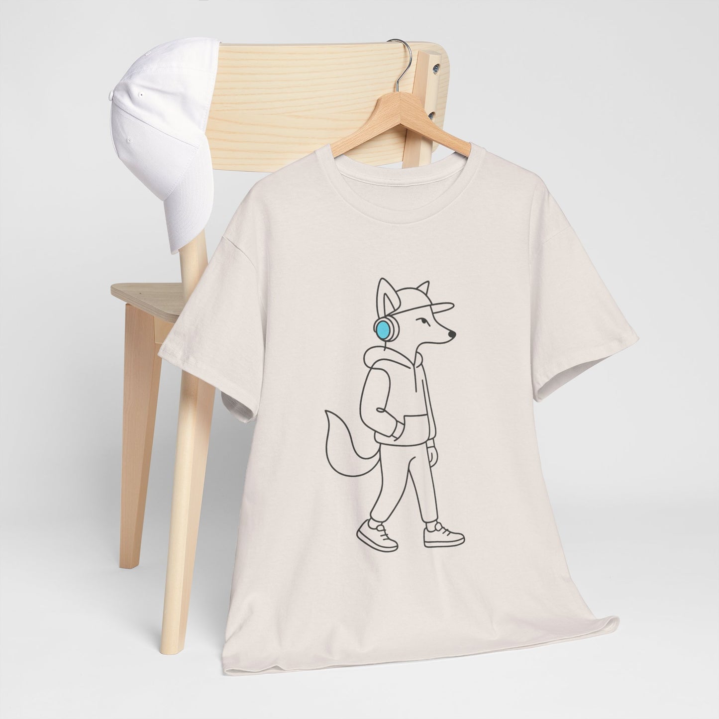 Neon Cat Tee - Urban Streetwear Unisex Minimalist T-Shirt