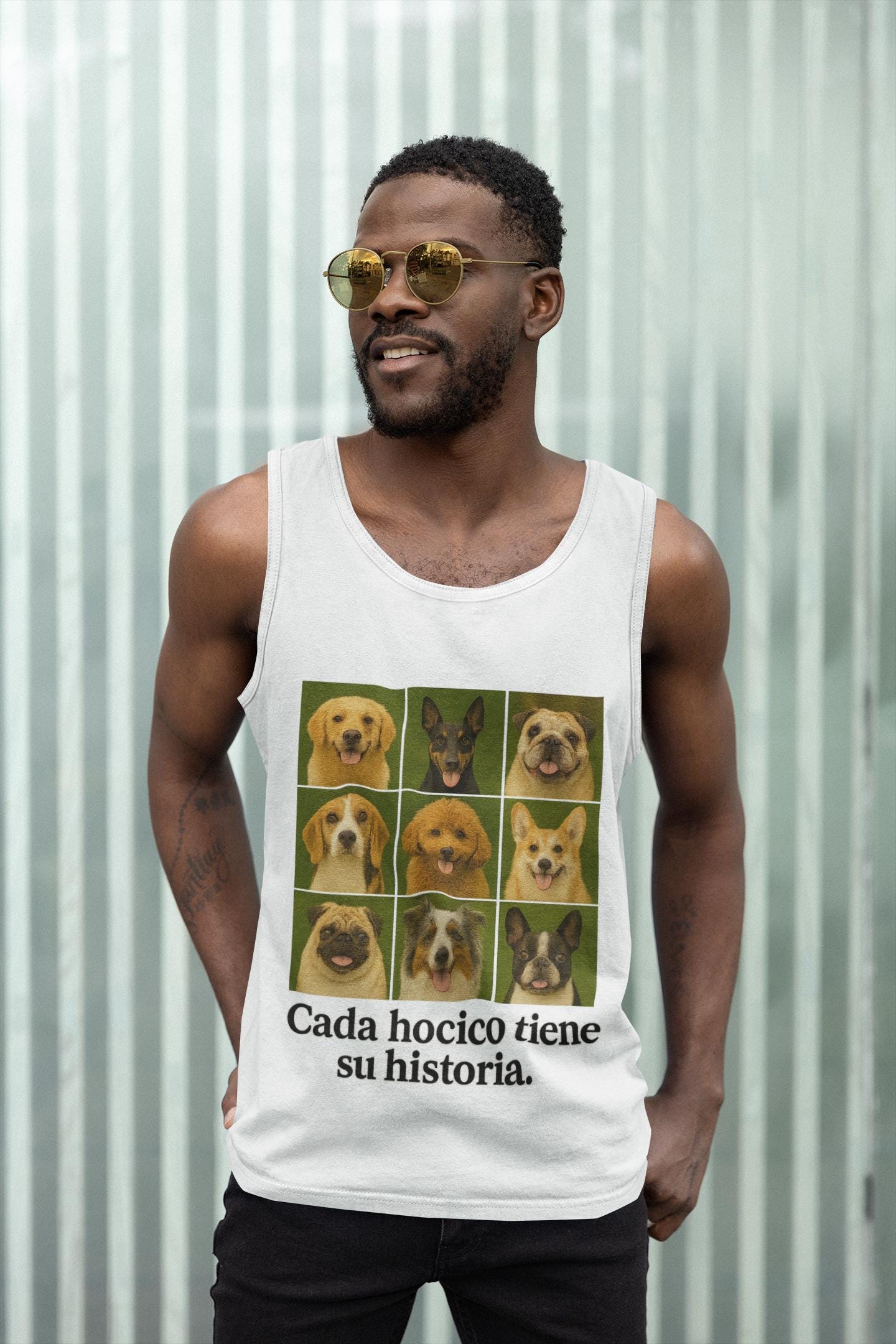 Dog Breeds Collage Tank Top - 'Every Snout Has Its Story' Inspirational Customized Shirt | Gift for Pet Lovers,Canine Medley Shirt,Animal