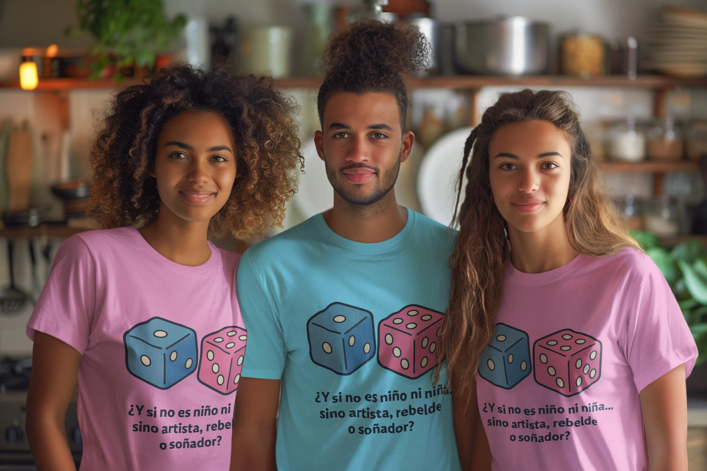 Reveal Party Unisex T-shirt | Fun Pink and Blue Design | Inclusive Baby Shower Gift, Gender Reveal Party Shirt, Creative Tee for Events,