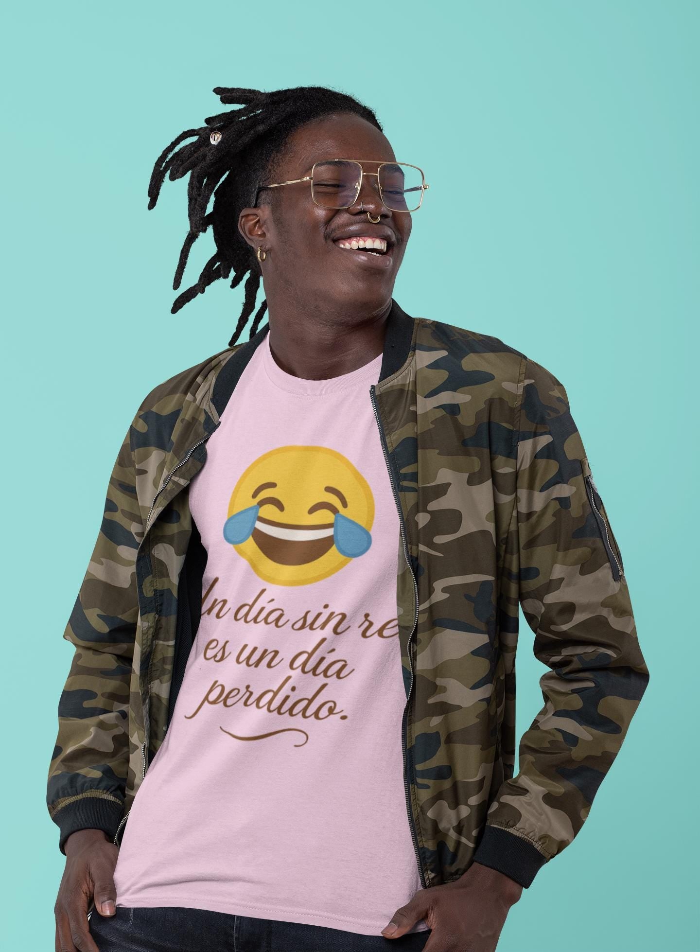Ríe ConSentido Unisex T-shirt, Laugh With Purpose Tee, Humor Lover Gift, Golden Joy Shirt, Positive Vibes Top, Funny Quote Apparel