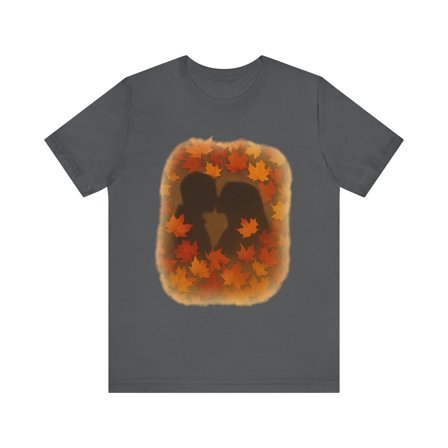 Fall Romance Short Sleeve Tee - Cozy Autumn Shirt, Perfect for Couple Gifts, Thanksgiving, Date Night, Love T-Shirt