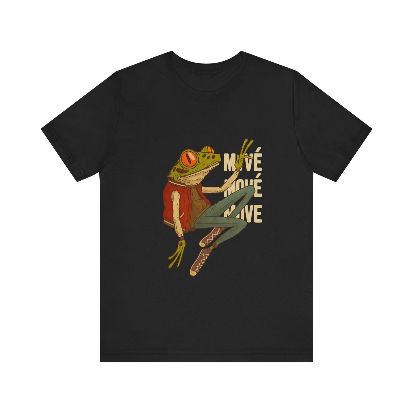 Street Routine Frog Unisex Jersey Short Sleeve Tee, Frog Lover Gift, Animal Print Shirt, Urban Frog Tee, Funny Amphibian Top, Streetwear