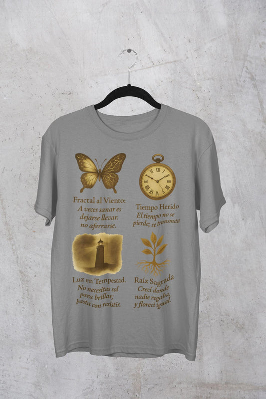 Butterfly Clock T Shirt, Symbolic Art Tee, Resilience & Healing Shirt, Unisex Gift, Vintage Nature Aesthetic, Emotional Design