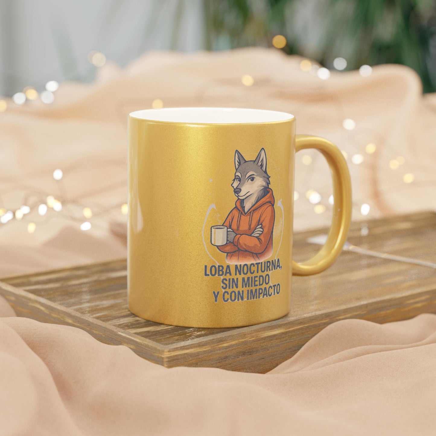 Metallic Mug, Loba Nocturna Urban Design | Silver
