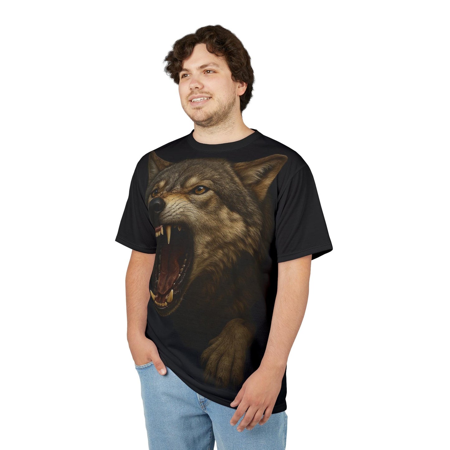 Fierce Wolf Unisex T-Shirt – Camiseta Unisex Lobo Salvaje para Amantes de la Naturaleza