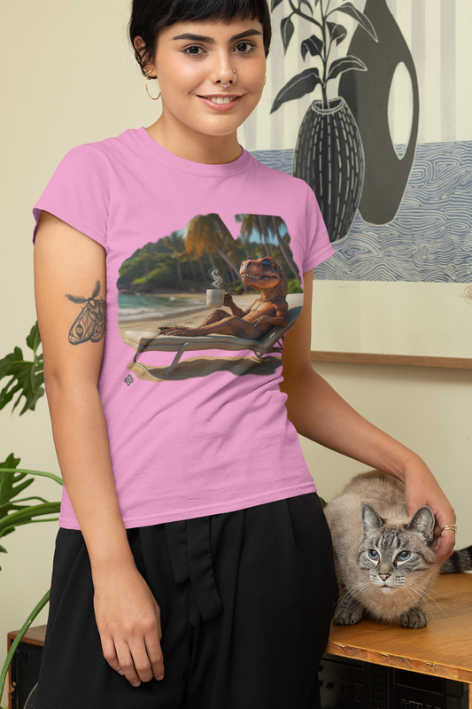 Dinosaurio en la Playa Unisex Tee