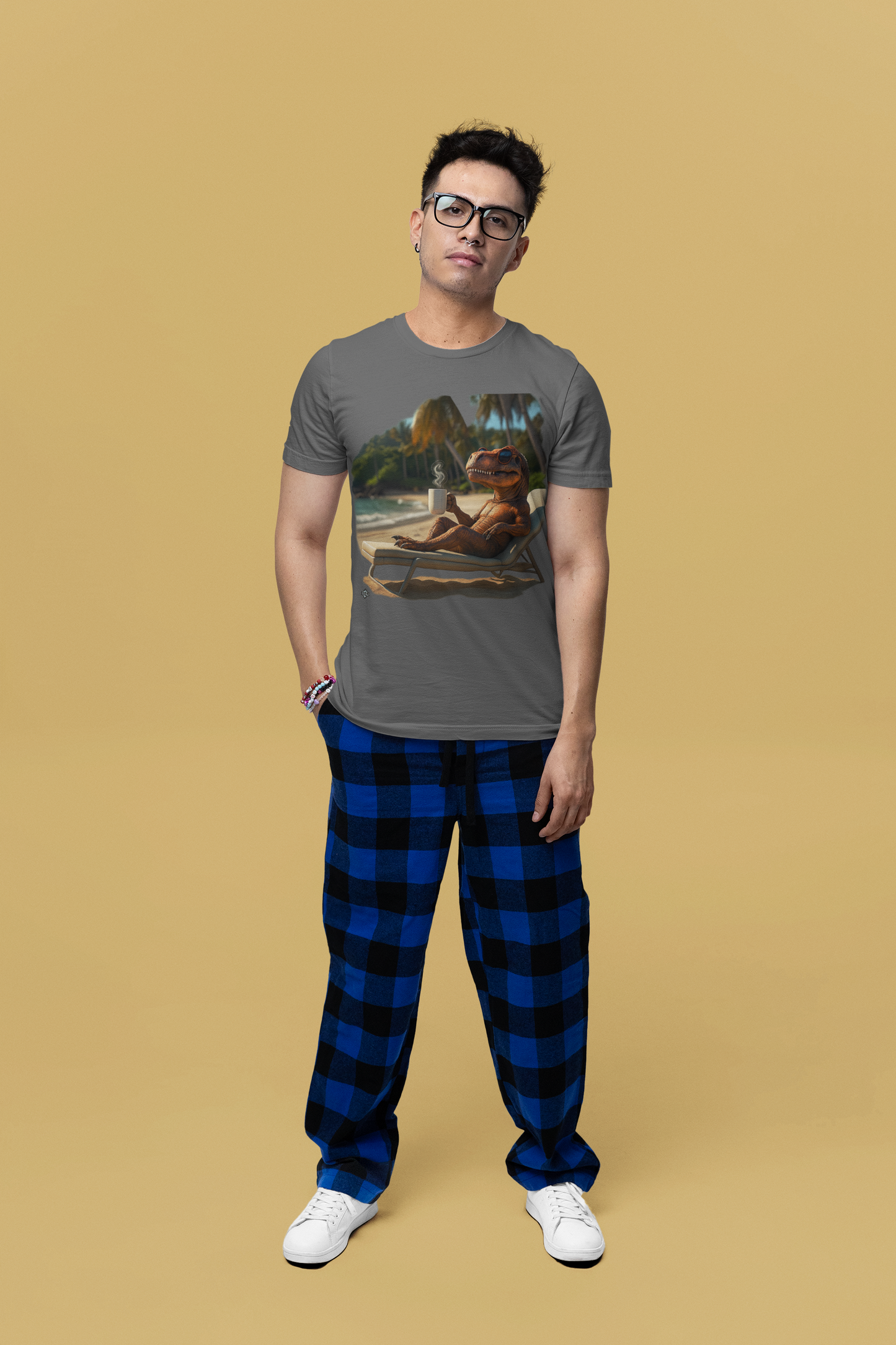 Dinosaurio en la Playa Unisex Tee