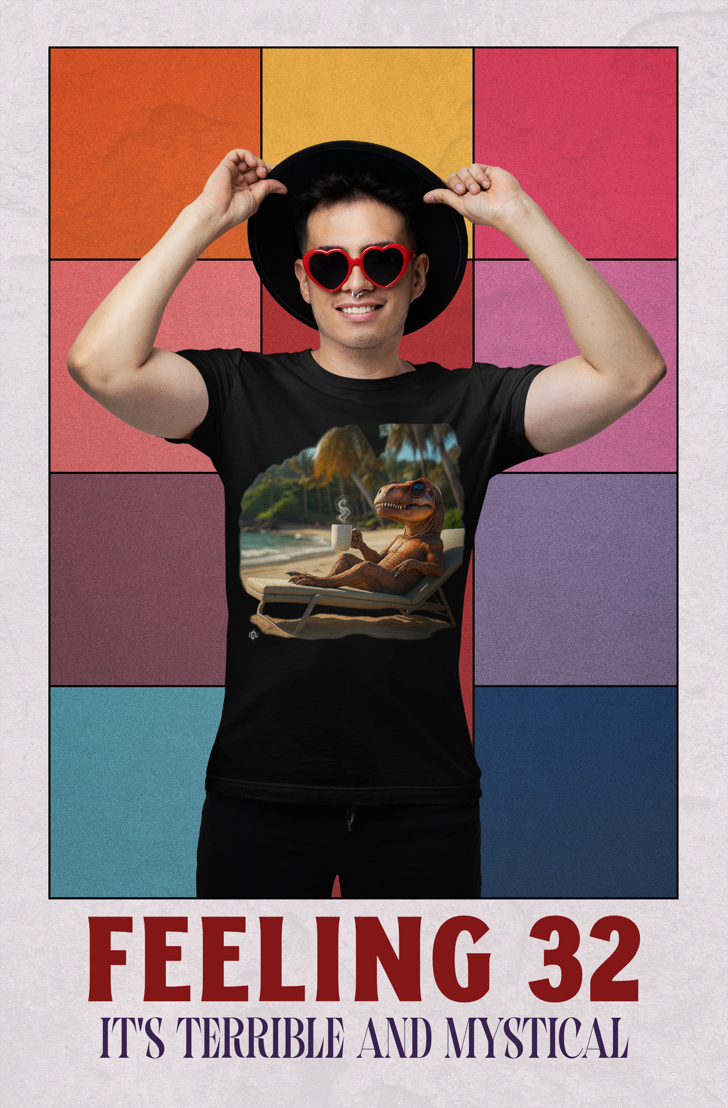 Dinosaurio en la Playa Unisex Tee