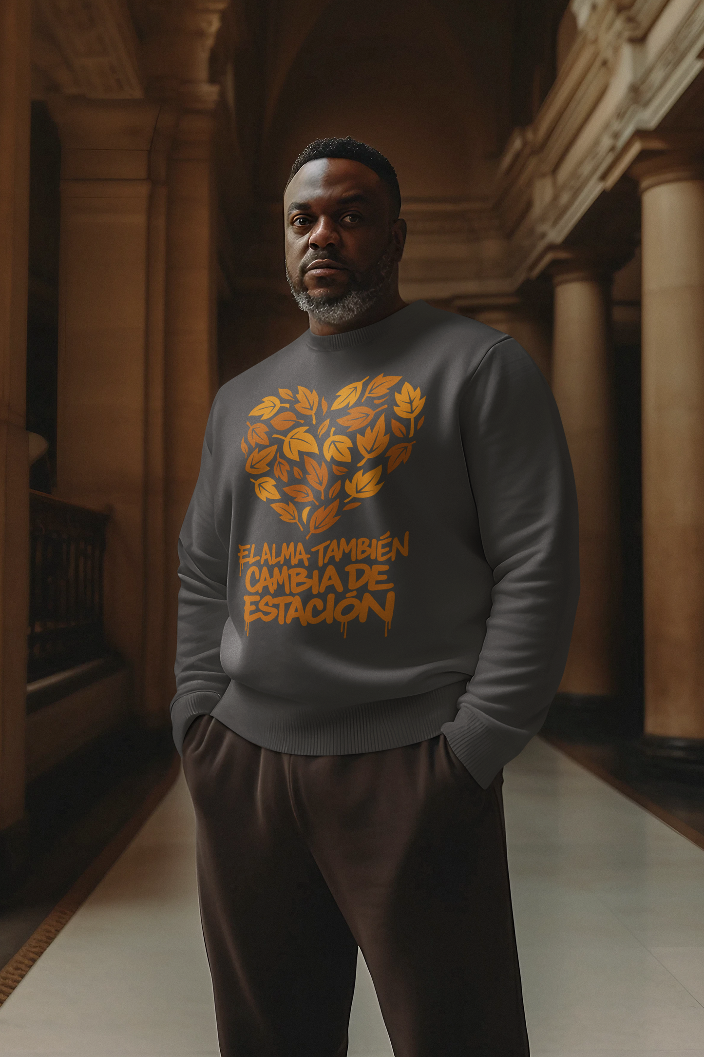 Autumnal Heart Unisex Crewneck Sweatshirt - Streetwear with a Poetic Twist