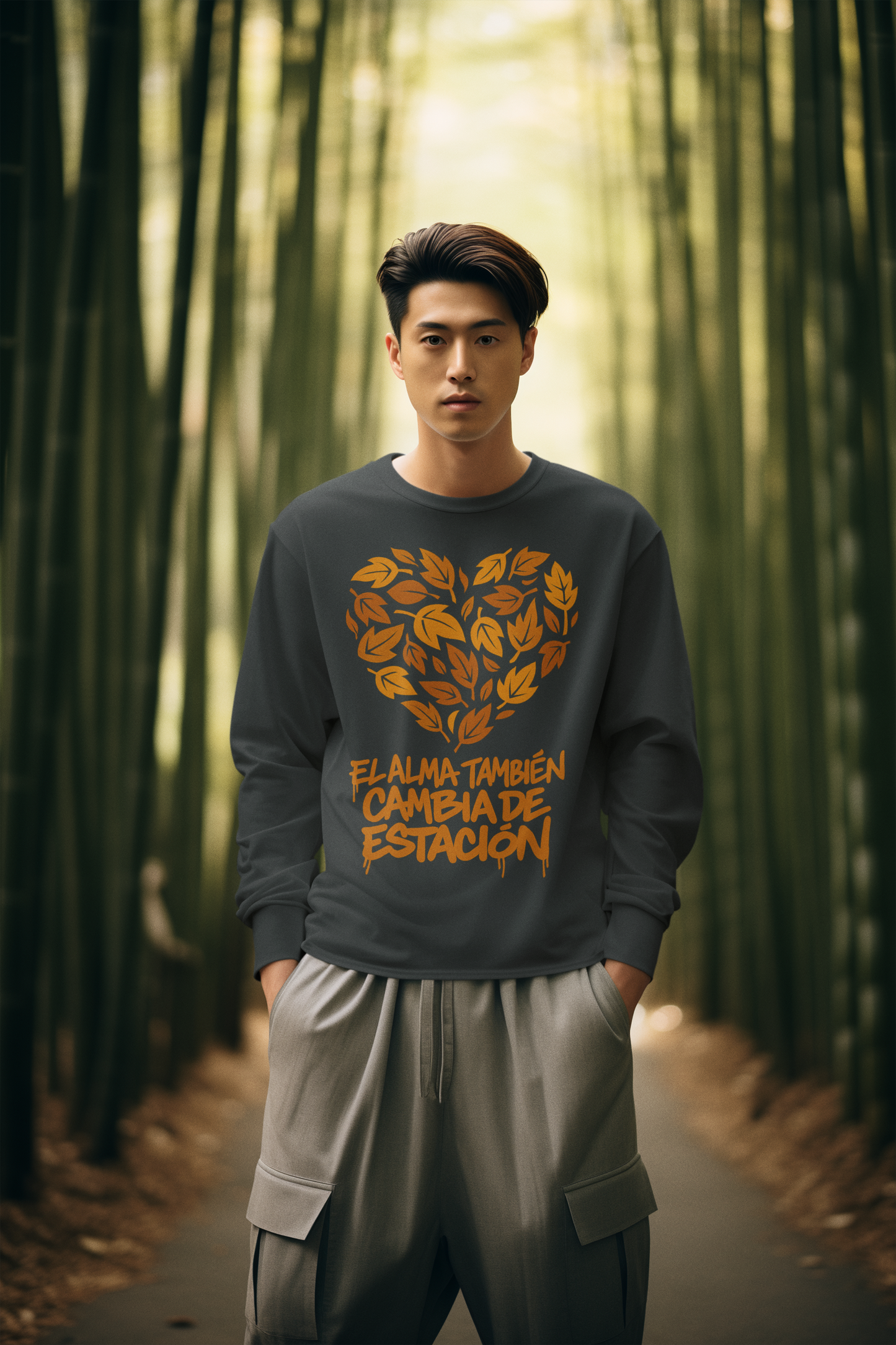 Autumnal Heart Unisex Crewneck Sweatshirt - Streetwear with a Poetic Twist