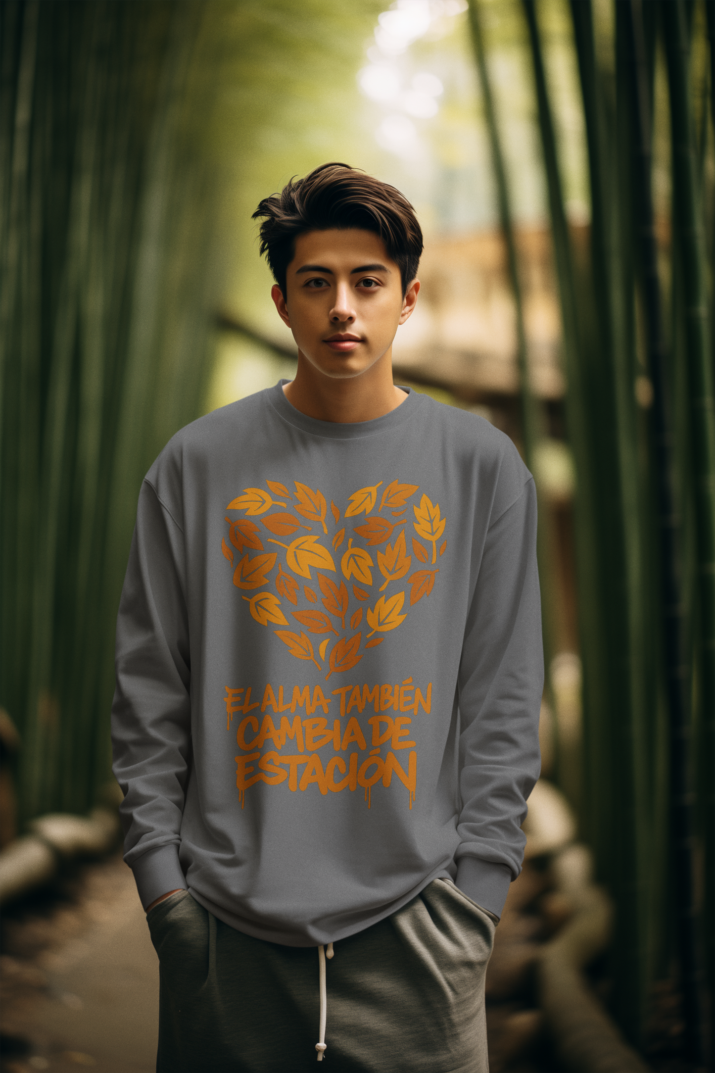Autumnal Heart Unisex Crewneck Sweatshirt - Streetwear with a Poetic Twist
