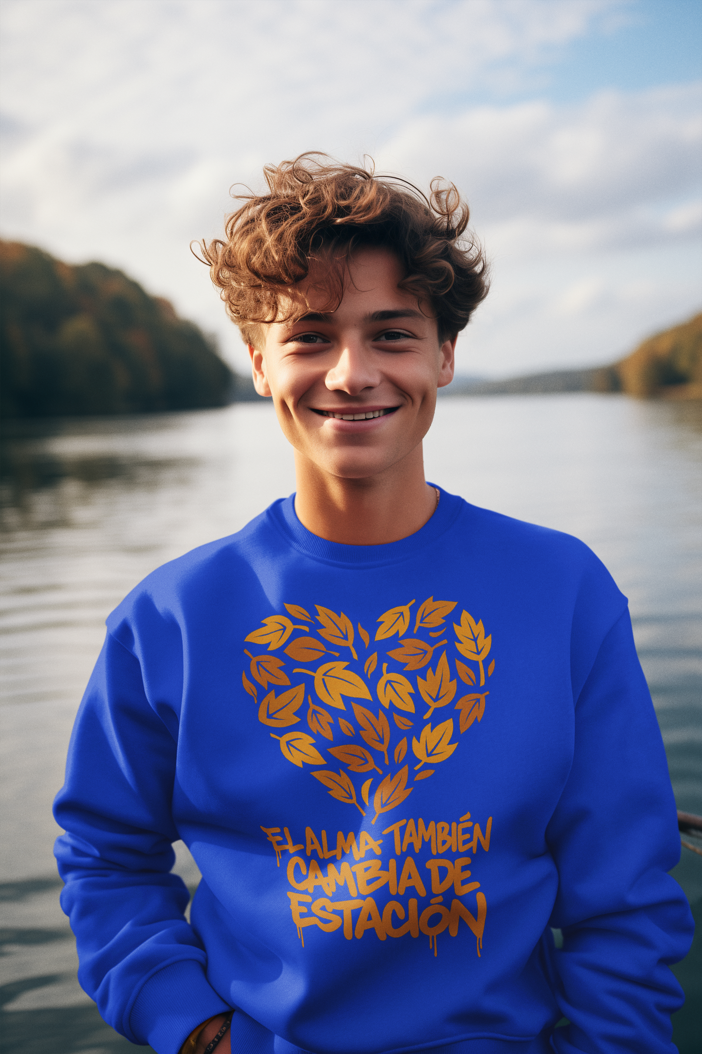 Autumnal Heart Unisex Crewneck Sweatshirt - Streetwear with a Poetic Twist