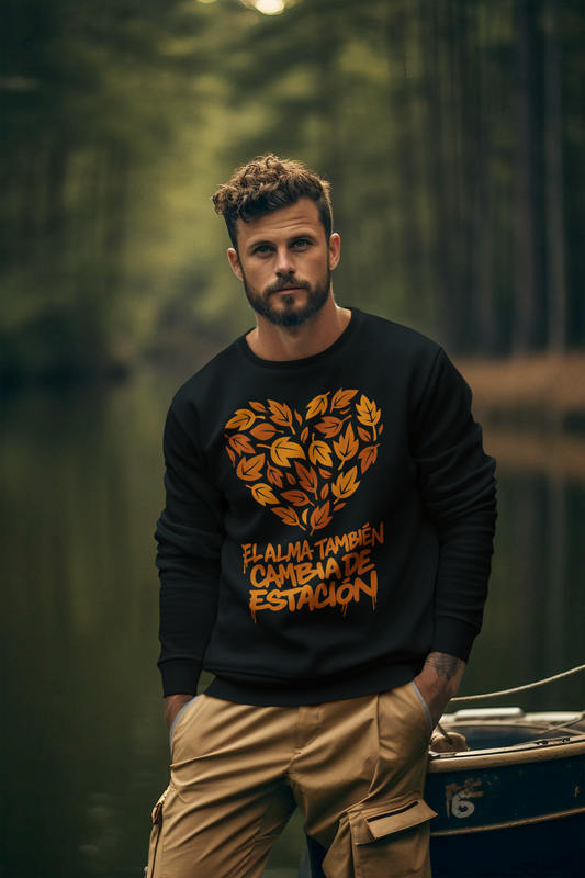 Autumnal Heart Unisex Crewneck Sweatshirt - Streetwear with a Poetic Twist