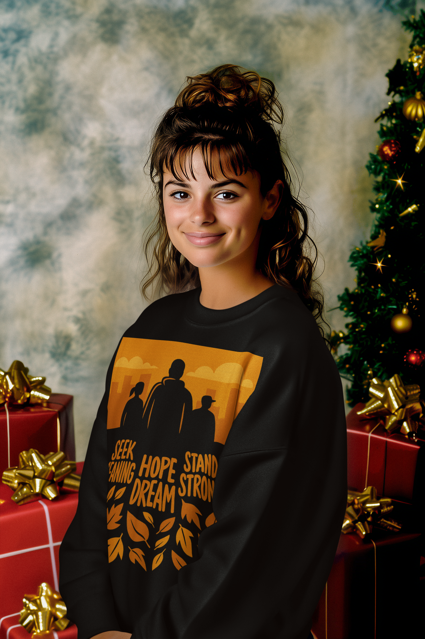 Minimalist Urban Shadows Unisex Lightweight Crewneck Sweatshirt with Philosophical Silhouettes