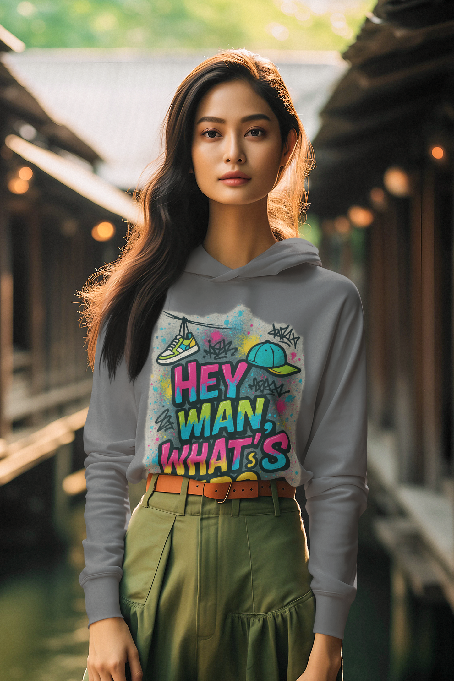 Graffiti Unisex Hoodie with DiseConSentido Design